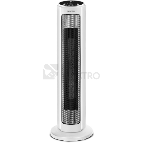 Chytrý sloupový teplovzdušný ventilátor s oscilací a časovačem SENCOR SFH 8994WH 1300-2200W