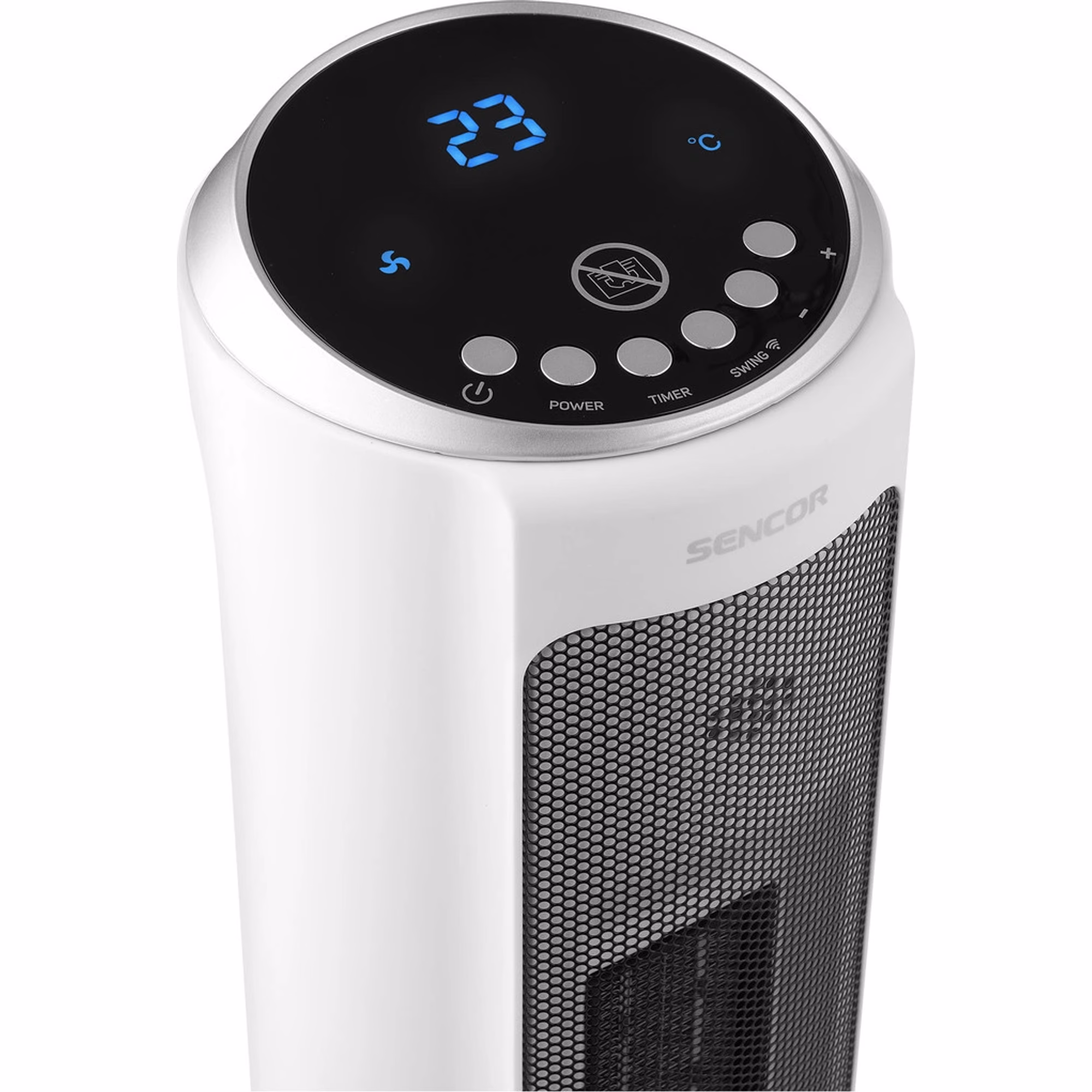 Obrázek produktu Chytrý sloupový teplovzdušný ventilátor s oscilací a časovačem SENCOR SFH 8994WH 1300-2200W 3