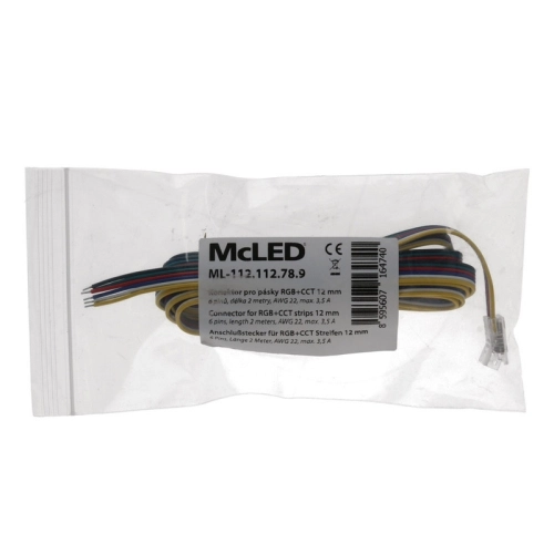 Připojovací konektor RGB+CCT LED pásků 12mm 6 pin 2m ML-112.112.78.9 (obrázek 6)