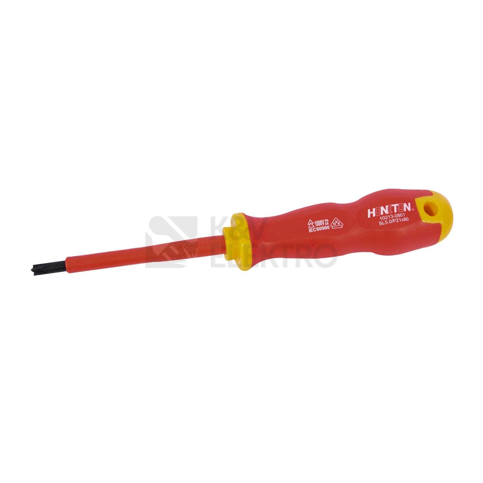 Obrázek produktu Šroubovák elektrikářský Xtline HONITON VDE 1000V PlusMinus PZ1/PL5 80mm HW10213-0801 0