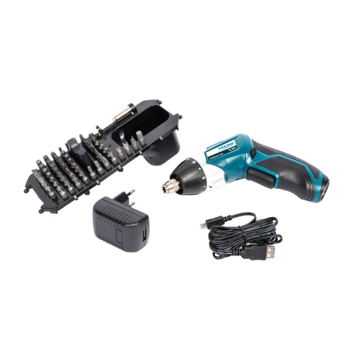 Aku šroubovák 3,6V 4 Nm + příslušenství 55 dílů XTline XT102106