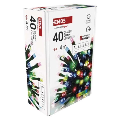 Vánoční osvětlení EMOS D4AM21 40LED řetěz 4m multicolor programy s časovačem (obrázek 8)