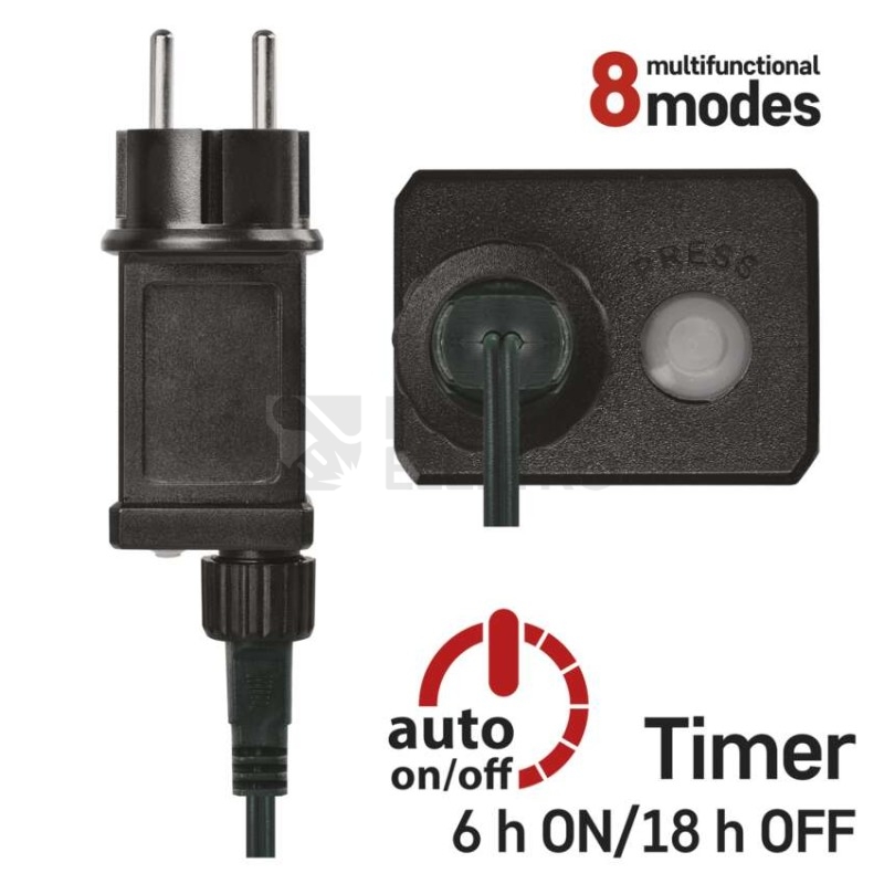 Obrázek produktu Vánoční osvětlení EMOS D4AW21 40LED řetěz 4m teplá bílá programy s časovačem 11