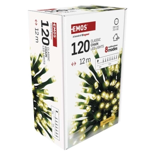 Vánoční osvětlení EMOS D4AW23 120LED řetěz 12m teplá bílá programy s časovačem (obrázek 11)