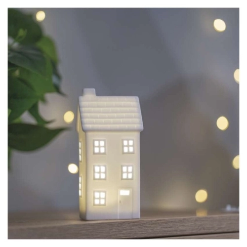 LED keramický domeček 16cm EMOS DCLW36 vnitřní použití teplá bílá 1xCR2032 časovač (obrázek 7)