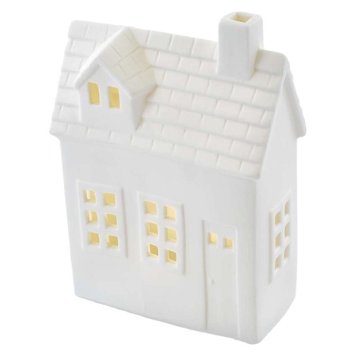 LED keramický domeček 18cm EMOS DCLW37 vnitřní použití teplá bílá 1xCR2032 časovač