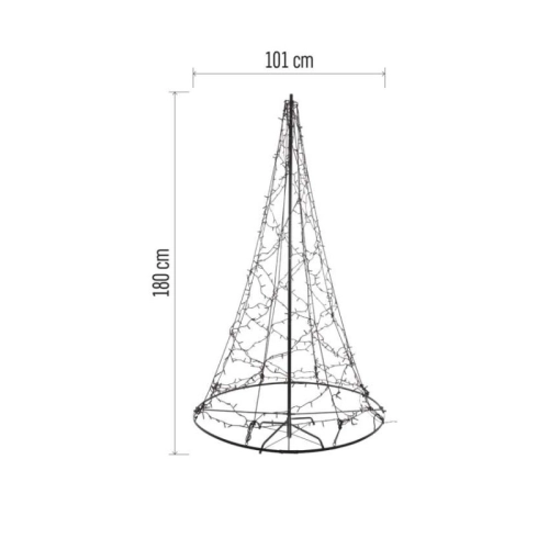 LED vánoční stromek 180cm EMOS DCTW32 230V venkovní IP44 i vnitřní použití teplá bílá vintage (obrázek 9)