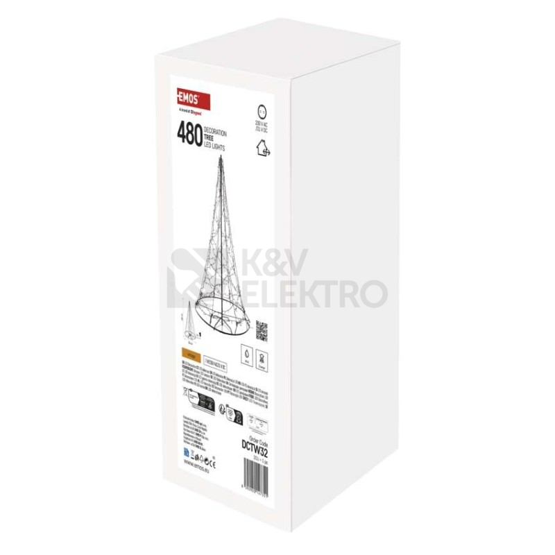 Obrázek produktu LED vánoční stromek 180cm EMOS DCTW32 230V venkovní IP44 i vnitřní použití teplá bílá vintage 4