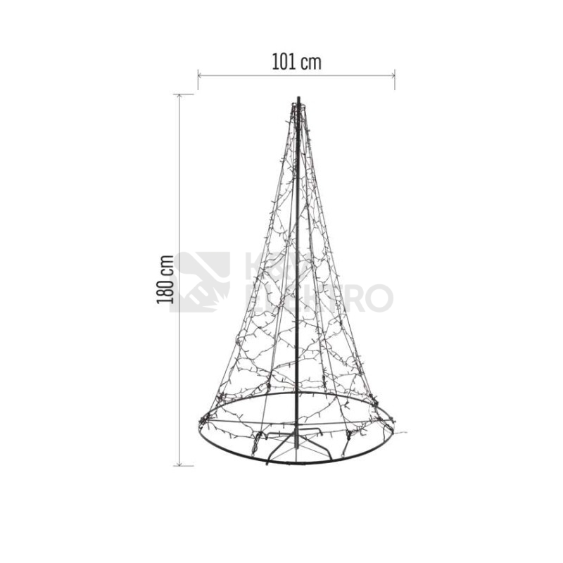 Obrázek produktu LED vánoční stromek 180cm EMOS DCTW32 230V venkovní IP44 i vnitřní použití teplá bílá vintage 5
