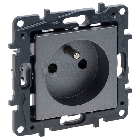 Obrázek produktu  Legrand Niloé Step zásuvka s clonkami ocel 863433
 0