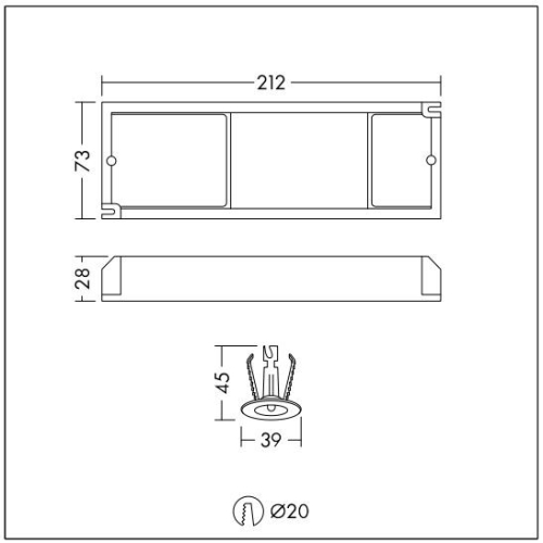 Nouzový modul THORNeco Just E3 3hod. max. 50mA 3W 96634428