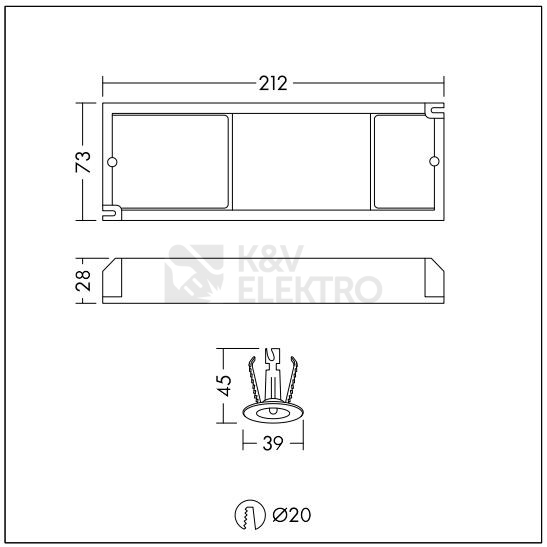 Obrázek produktu Nouzový modul THORNeco Just E3 3hod. max. 50mA 3W 96634428 1