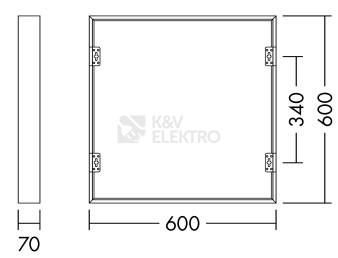 Obrázek produktu  Montážní rám THORNeco TECO pro povrchovou montáž BOX Q596 96701909 1