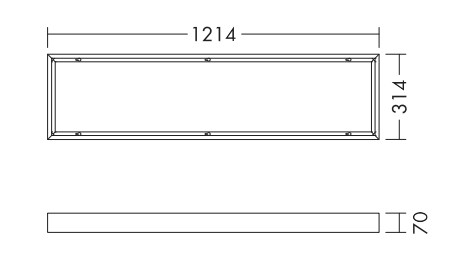 Montážní rám THORNeco TECO pro povrchovou montáž BOX 1200x300mm 96701911