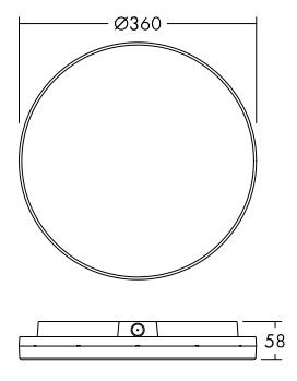 LED svítidlo s pohybovým čidlem THORNeco LENA VF 360mm 3500lm 3000/3500/4000/5700/6500K IP54 96638168