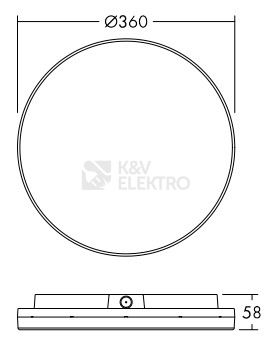 Obrázek produktu LED svítidlo THORNeco LENA VF 360mm 3500lm 3000/3500/4000/5700/6500K IP54 96637984 1
