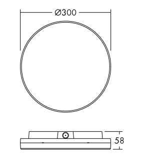 LED svítidlo THORNeco LENA VF 300mm 800-2400lm 3000/3500/4000/5700/6500K CCT IP54 96637982