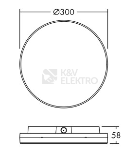 Obrázek produktu LED svítidlo THORNeco LENA VF 300mm 2400lm 3000/3500/4000/5700/6500K IP54 96637982 1