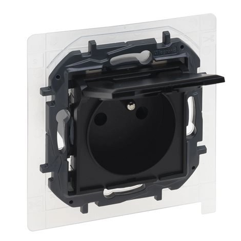 Legrand Niloé Step zásuvka IP44 černá 863536B