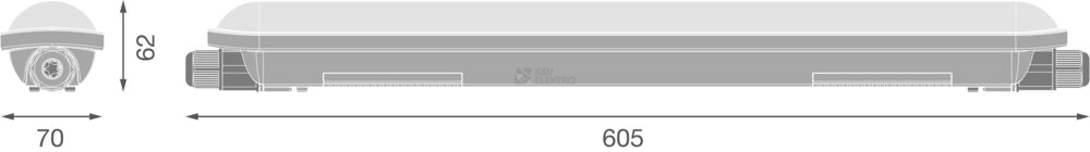Obrázek produktu Zářivka LEDVANCE Damp Proof ECO 3TH 60cm 17W/6500K studená bílá IP65 1