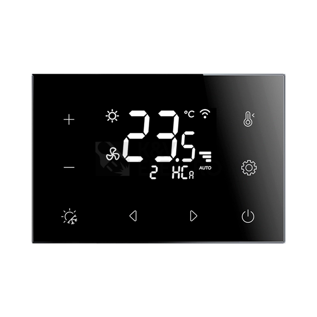 Obrázek produktu WiFi skleněný zónový termostat s vestavěným relé INELS Elko EP RFTC-6/B 9339 černý 0