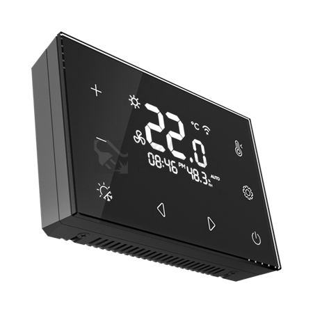 Obrázek produktu WiFi skleněný zónový termostat s vestavěným relé INELS Elko EP RFTC-6/B 9339 černý 1