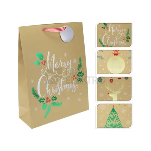 Taška dárková 40x30x10cm (XL) VÁNOČNÍ mix dekorů 387277