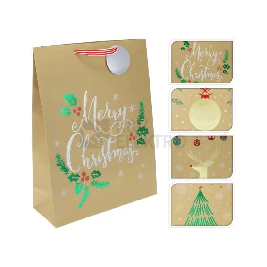 Obrázek produktu Taška dárková 40x30x10cm (XL) VÁNOČNÍ mix dekorů 387277 0