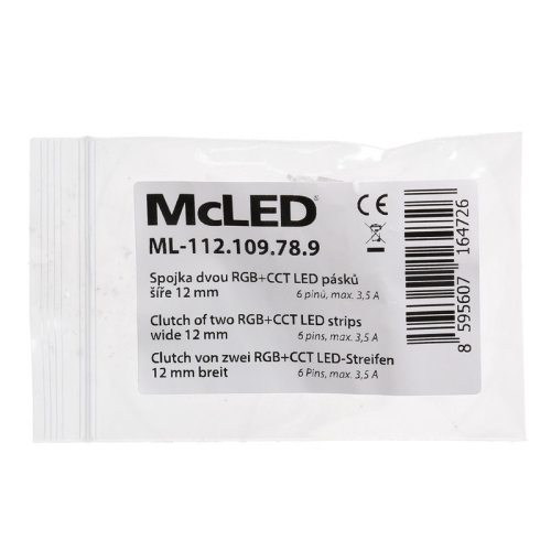 Spojovací konektor dvou RGB+CCT LED pásků 12mm 6 pin ML-112.109.78.9