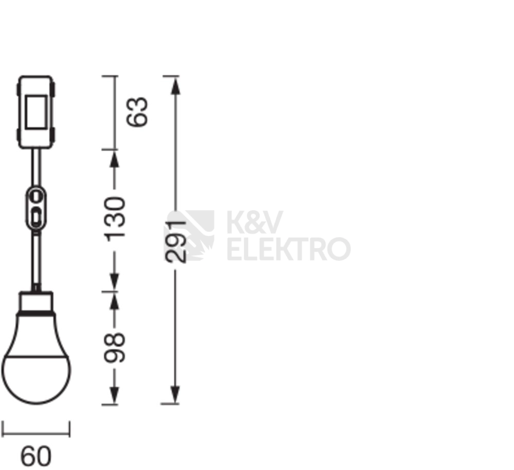 Obrázek produktu Renovační LED žárovka LEDVANCE závěsná s kabelovým přívodem 13cm 4000K 1055lm 10W 2