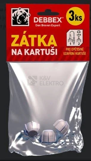 Obrázek produktu Zátky na kartuši šroubovací 3ks Den Braven S331 2