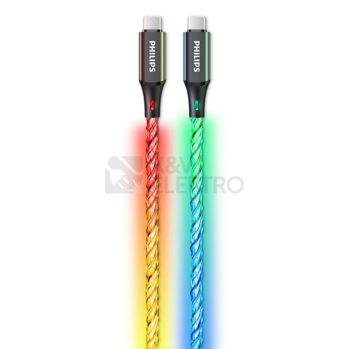 Party RGB kabel nabíjecí Philips DLC5130C/00 USB-C na USB-C 1m