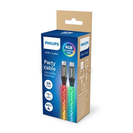 Obrázek produktu PARTY KABEL NABIJECI PHILIPS USB-C, 1M. 1