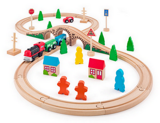 Vláčkodráha osmička s elektrickou mašinou 40 dílů 102191121