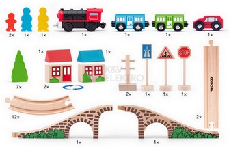 Obrázek produktu Vláčkodráha osmička s elektrickou mašinou 40 dílů 102191121 2