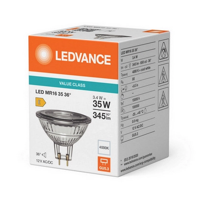 LED žárovka GU5,3 MR16 LEDVANCE 3,4W (35W) neutrální bílá (4000K), reflektor 12V 36° (obrázek 4)