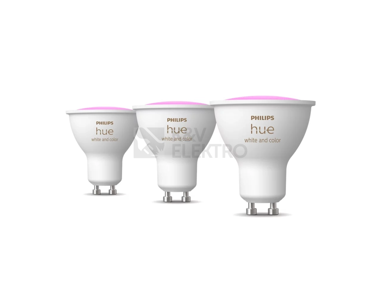 Obrázek produktu LED žárovka GU10 Philips Hue 3ks 4,2W (50W) White and Color Ambiance (2000-6500K/RGB) stmívatelná 0