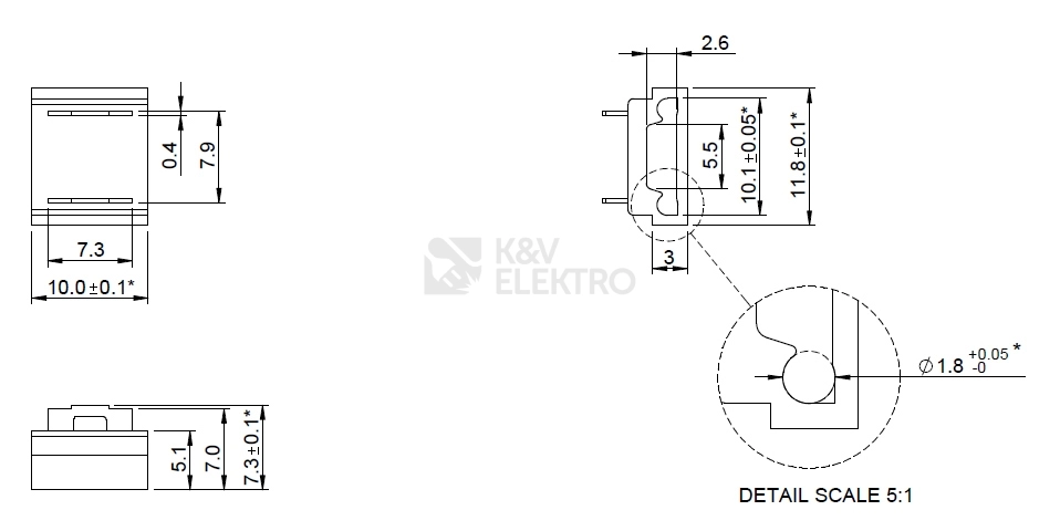 Obrázek produktu Konektor pro jednobarevné LED pásky 10mm 3in1 Greenlux GXLS791
4
