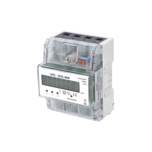 Elektroměr DTS-353L 80A 4,5mod. LCD 3-fáz. 1-tarif podružný 1100883