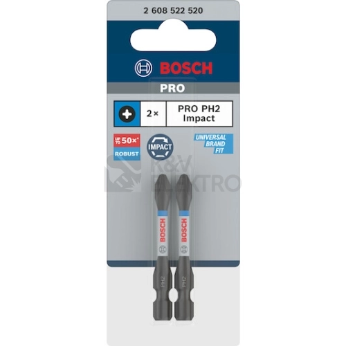 Bit PRO Phillips Impact PH2 55 mm 2 ks Bosch 2.608.522.520