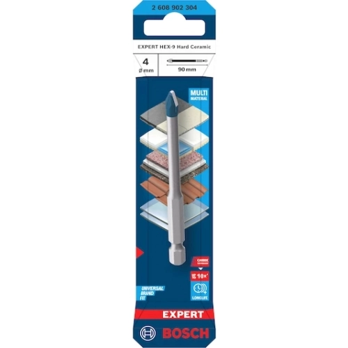 Vrták EXPERT HEX-9 Hard Ceramic 4x90mm Bosch 2.608.902.304
