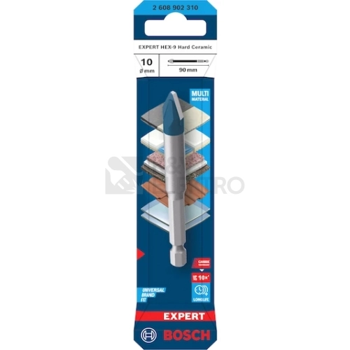 Vrták EXPERT HEX-9 Hard Ceramic 10x90mm Bosch 2.608.902.310