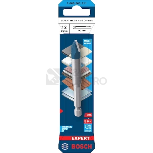 Obrázek produktu Vrták EXPERT HEX-9 Hard Ceramic 12x90mm Bosch 2.608.902.311 0