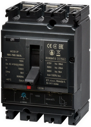 Jistič ETI NBS-TMS 160/3L 160A 3P 004673009