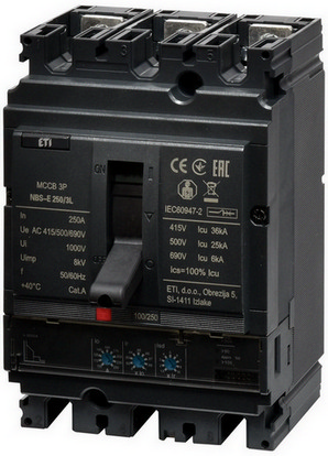 Jistič ETI NBS-E 250/3L 250A 3P 004673079