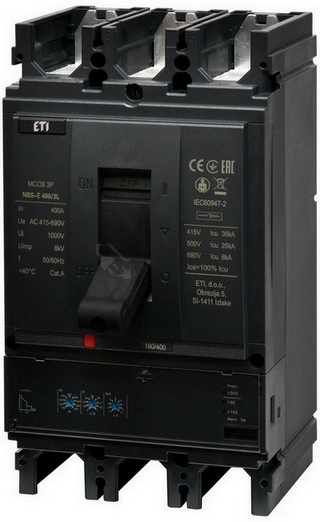 Obrázek produktu Jistič ETI NBS-E 400/3L 400A 3P 004673109 0