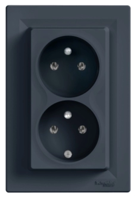 Schneider Electric Asfora dvojzásuvka antracit EPH9800171