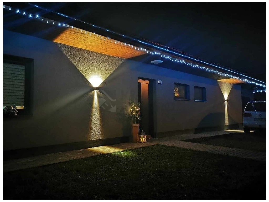 Obrázek produktu Venkovní nástěnné LED svítidlo MANTRA DAVOS tmavě šedá 3000K IP54 2x6W stmívatelné 8