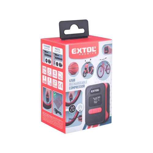 Kompresor aku 10,3bar USB nabíjení EXTOL PREMIUM 8891512