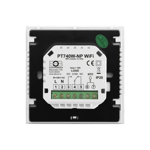 WiFi termostat ELEKTROBOCK PT740W-NP bílý (obrázek 3)